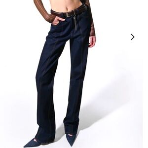 Materiel Tbilisi Sz 10 Denim Stitched Jeans Dark Wash Blue New Without Tags